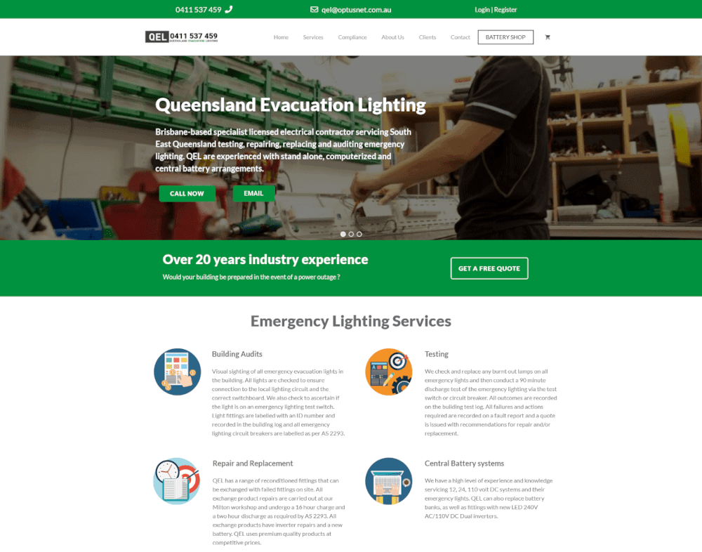 Website Portfolio 8 QEL website