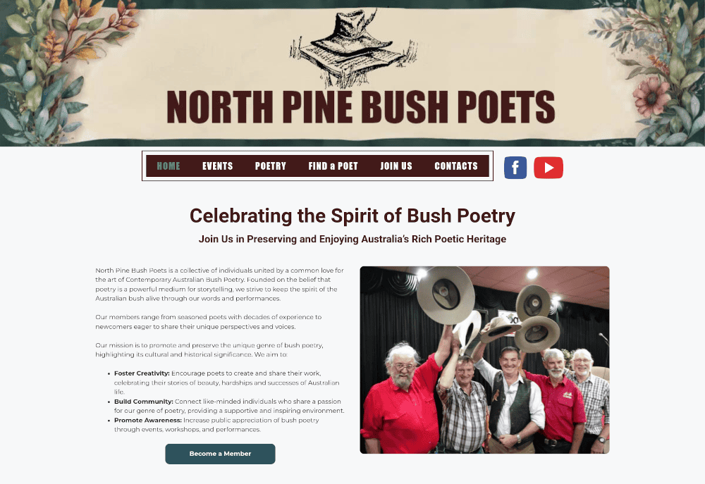 Website Portfolio 6 North Pine Bush Poets Web site